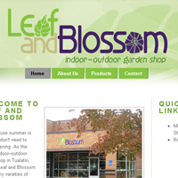 Leaf and Blossom website design